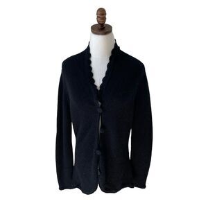 Caamano Limited Edition Alpaca Black‎ Cardigan Size Small Black Sweater